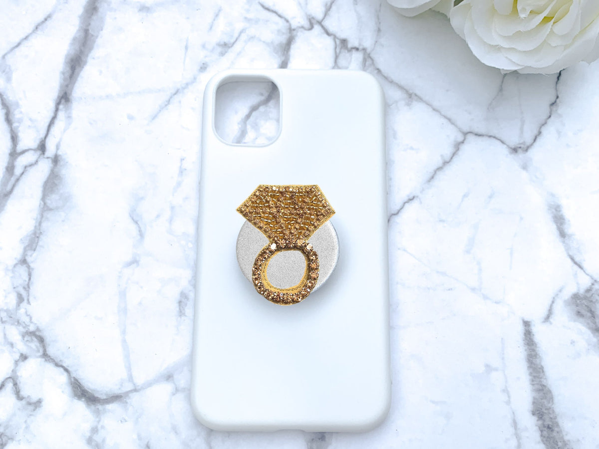 Gold Diamond Ring Phone Popsocket - Choose Your Background Color! –  CostaKini