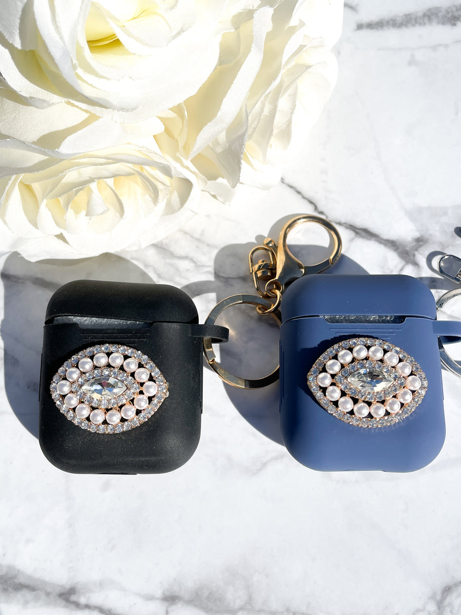 Pearls & Rhinestones Evil Eye AirPods Case and Face Mask – CostaKini