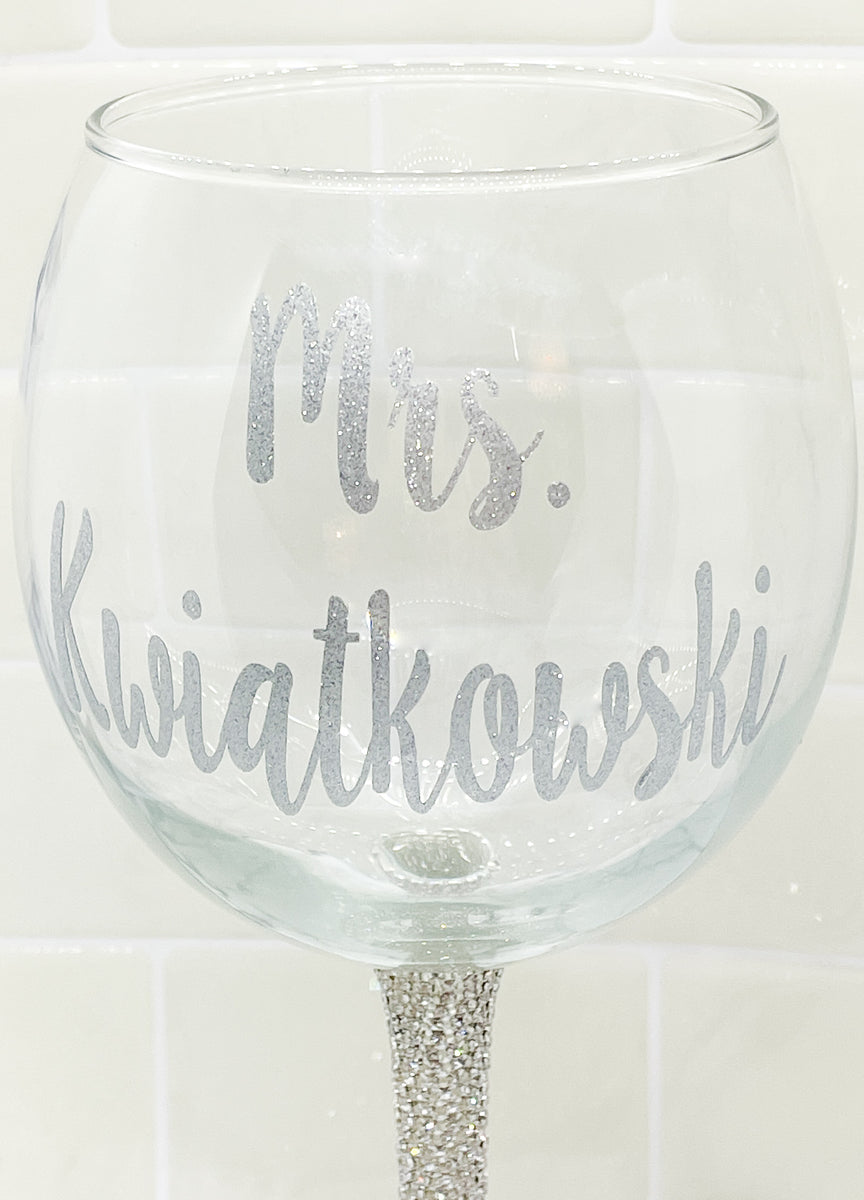 Custom Bling Wine glass