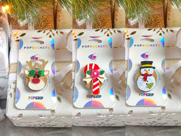 Glitter 3D Holiday and Christmas Popsockets