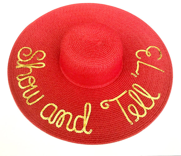 Custom Red Sequin Floppy Hat