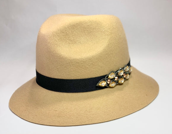 Jeweled Felt Hat